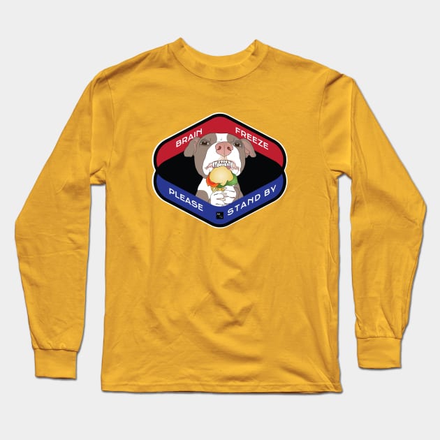 Brain Freeze Pittie Long Sleeve T-Shirt by AltTabStudio